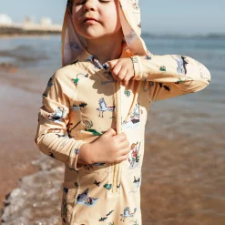 Barn Geggamoja Uv-Badkläder<UV-dräkt Pippi Långstrump Gul