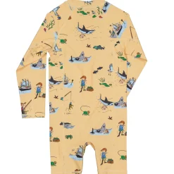 Barn Geggamoja Uv-Badkläder<UV-dräkt Pippi Långstrump Gul