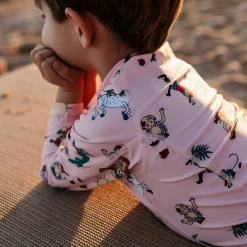 Barn Geggamoja Uv-Badkläder<UV-dräkt Pippi Långstrump Rosa