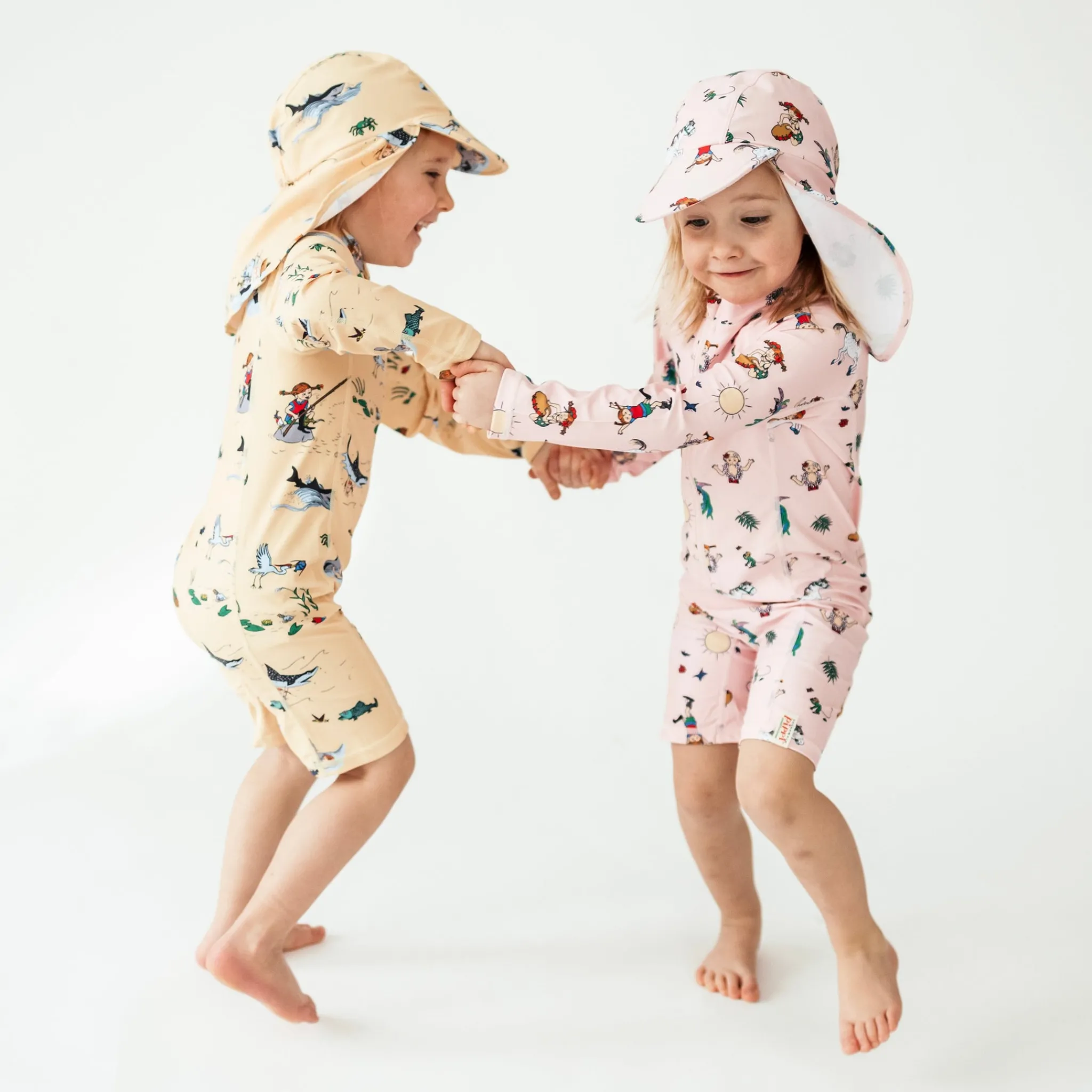 Barn Geggamoja Uv-Badkläder<UV-dräkt Pippi Långstrump Rosa