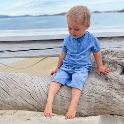 Barn Geggamoja Uv-Badkläder<UV-set Blå