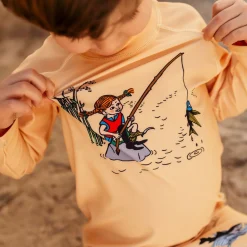 Barn Geggamoja Uv-Badkläder<UV-set Pippi Långstrump Gul