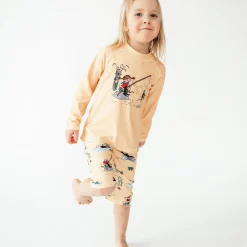 Barn Geggamoja Uv-Badkläder<UV-set Pippi Långstrump Gul