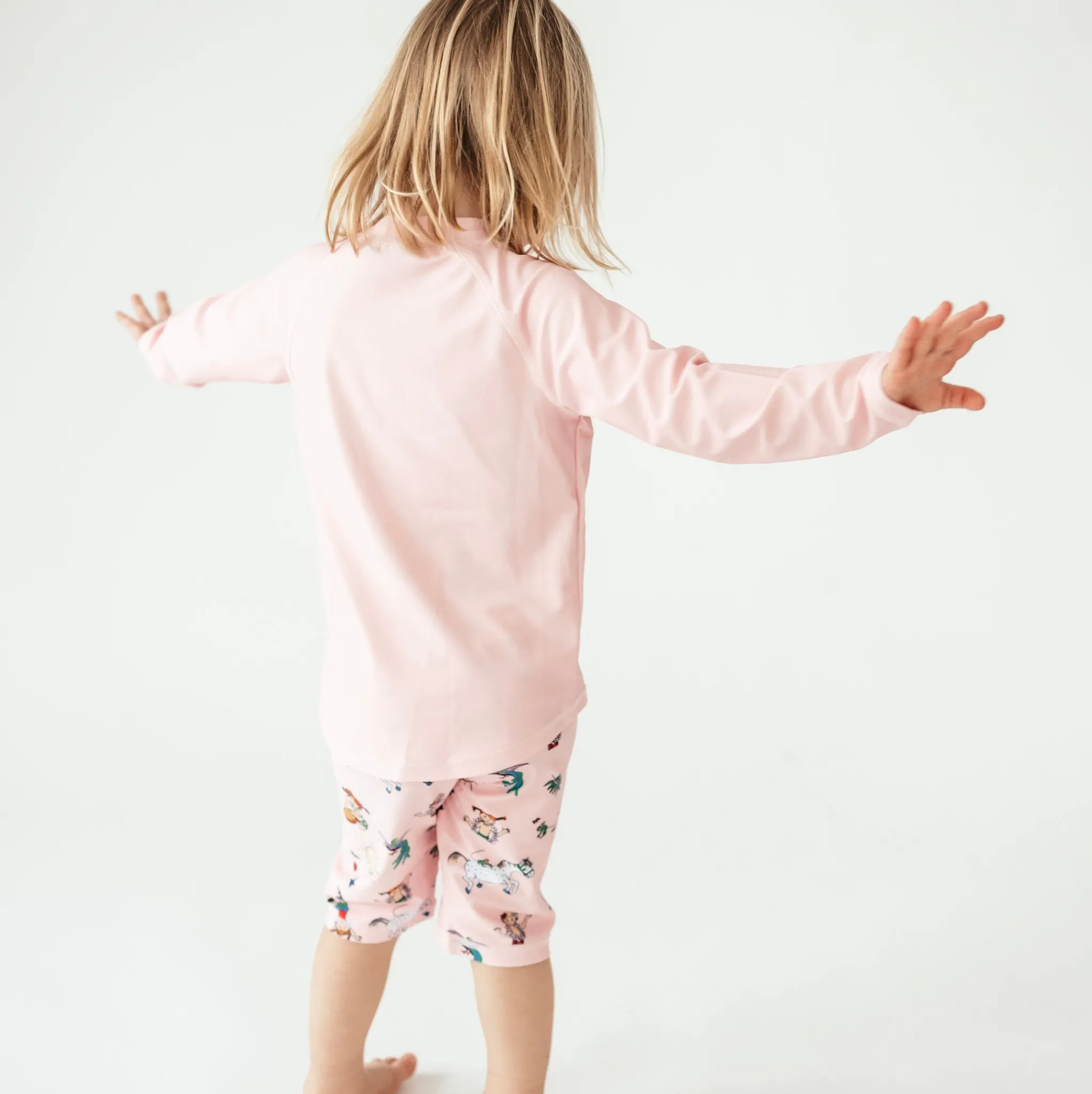 Barn Geggamoja Uv-Badkläder<UV-set Pippi Långstrump Rosa