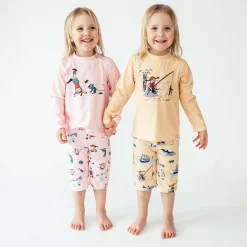 Barn Geggamoja Uv-Badkläder<UV-set Pippi Långstrump Rosa