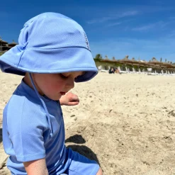 Barn Geggamoja Solhattar Och Kepsar|Uv-Badkläder<UV-Solhatt Blå