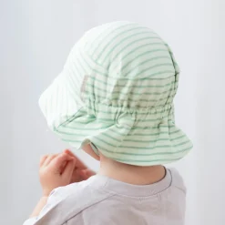 Barn Geggamoja Solhattar Och Kepsar|Bambukläder<UV-solhatt Bambu Classic Ljusgrön/Grön