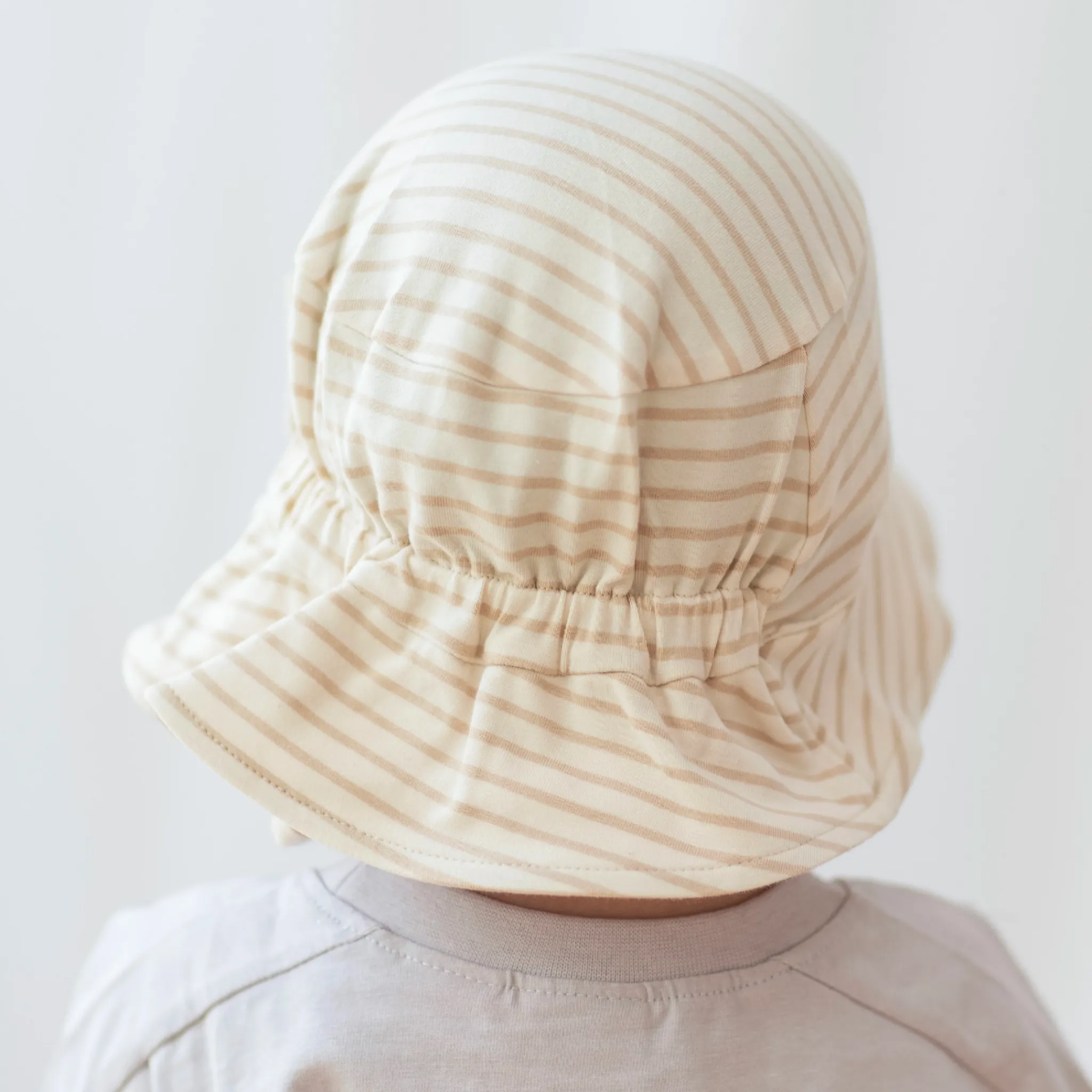 Barn Geggamoja Solhattar Och Kepsar|Bambukläder<UV-solhatt Bambu Classic Vit/Beige