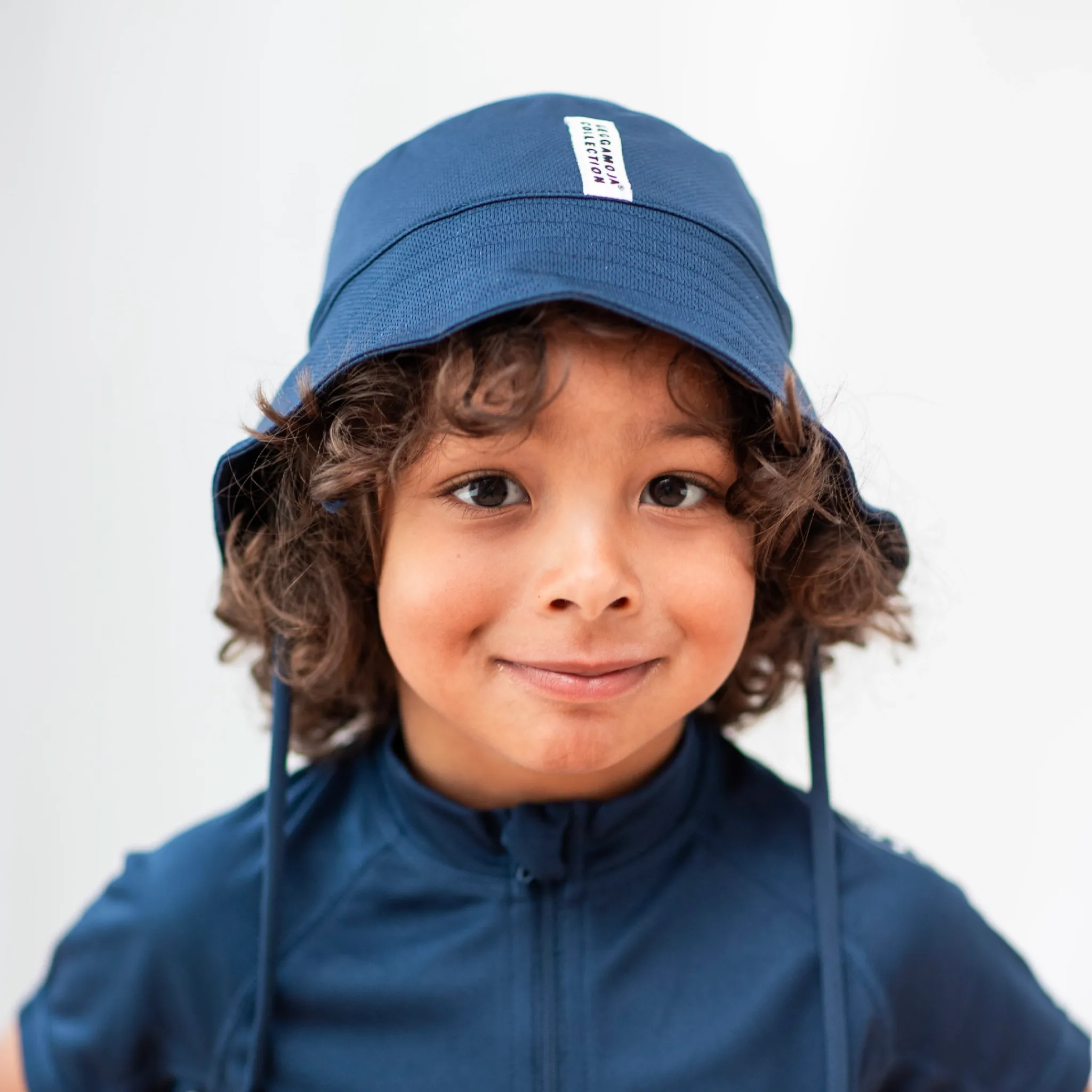 Barn Geggamoja Solhattar Och Kepsar|Uv-Badkläder<UV-Solhatt Marinblå