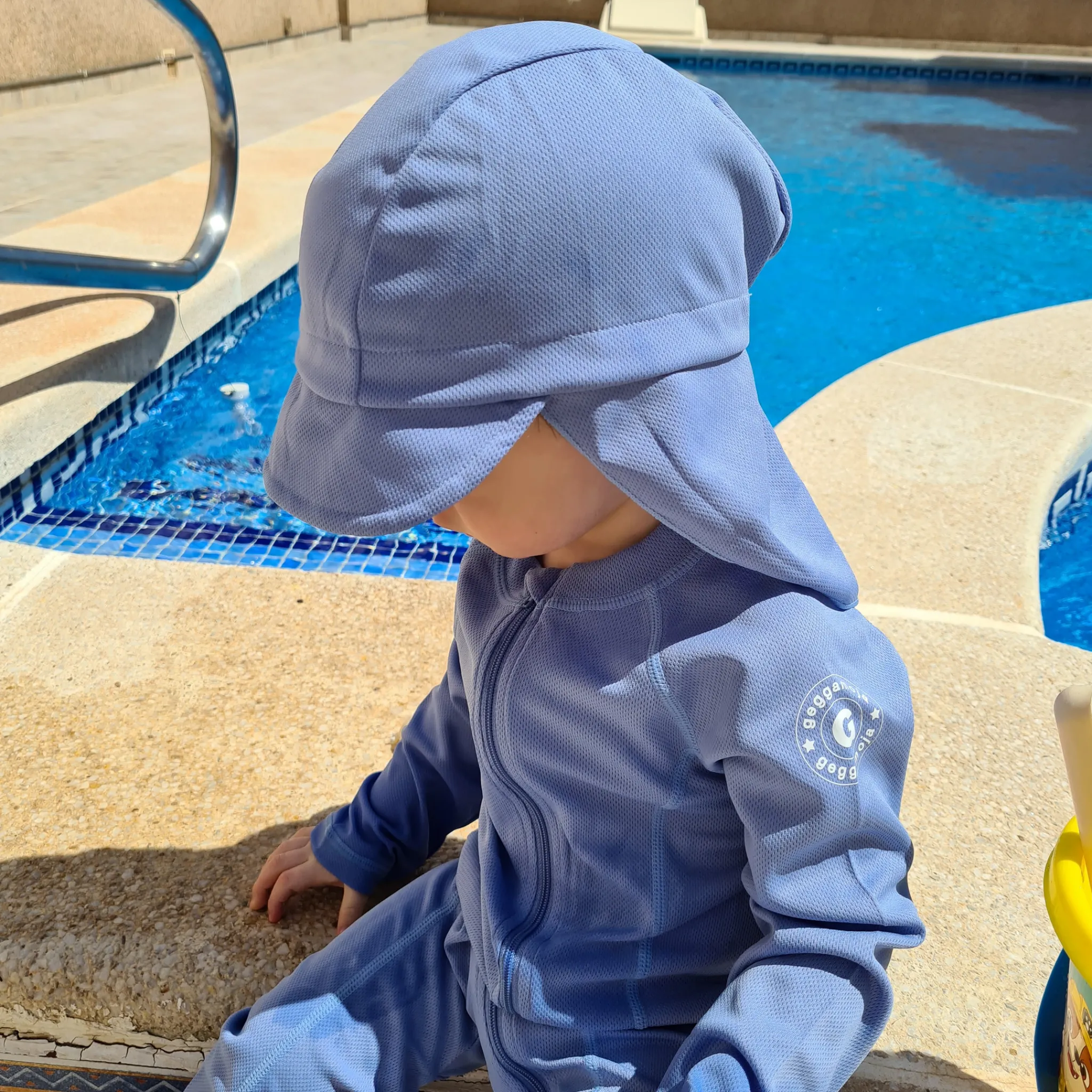 Barn Geggamoja Solhattar Och Kepsar|Uv-Badkläder<UV-Solkeps Blå