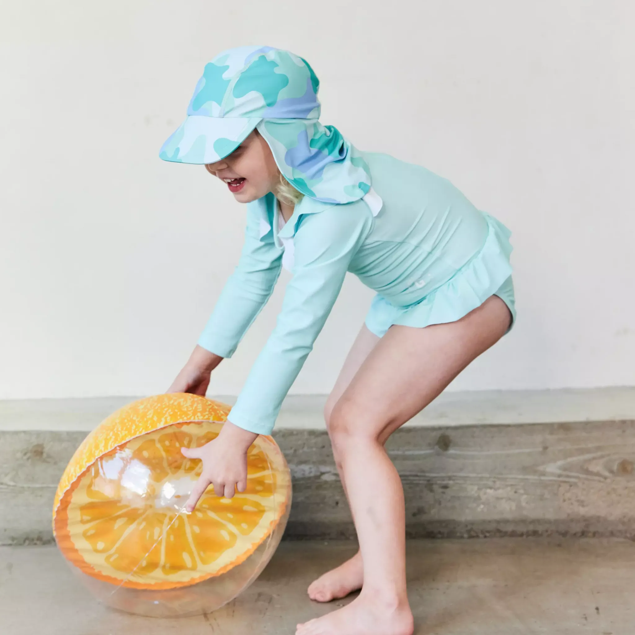 Barn Geggamoja Solhattar Och Kepsar<UV-solkeps Camo Mint