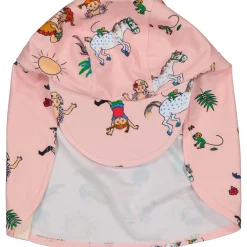 Barn Geggamoja Solhattar Och Kepsar|Uv-Badkläder<UV-Solkeps Pippi Långstrump Rosa