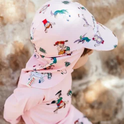 Barn Geggamoja Solhattar Och Kepsar|Uv-Badkläder<UV-Solkeps Pippi Långstrump Rosa