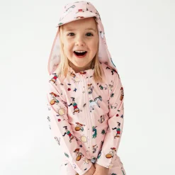 Barn Geggamoja Solhattar Och Kepsar|Uv-Badkläder<UV-Solkeps Pippi Långstrump Rosa