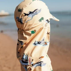 Barn Geggamoja Solhattar Och Kepsar|Uv-Badkläder<UV-Solkeps Pippi Långstrump Gul