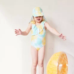 Barn Geggamoja Solhattar Och Kepsar<UV-Solkeps Tie Dye Gul