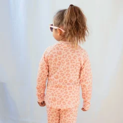 Barn Geggamoja Uv-Badkläder<UV-tröja lång arm Leo Rosa