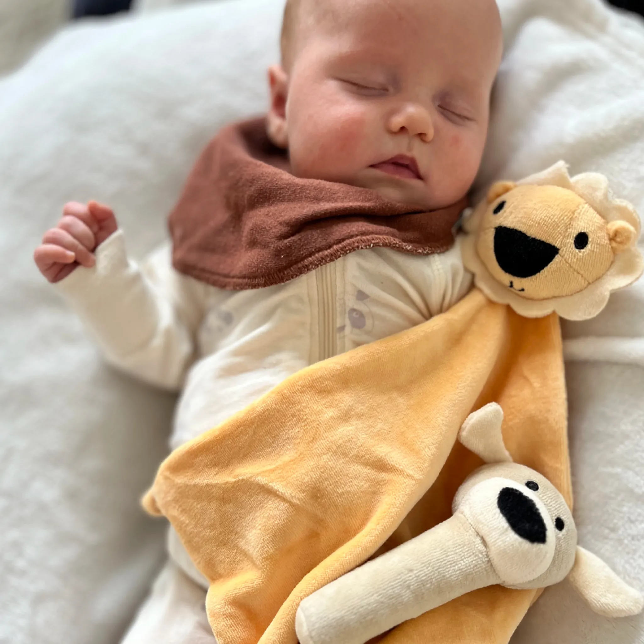 Barn Geggamoja Babyfiltar Och Snuttefiltar|Nyfödd<Velourfilt gul lejon