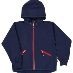 Barn Geggamoja Fleecekläder<Vindfleece jacka Marinblå