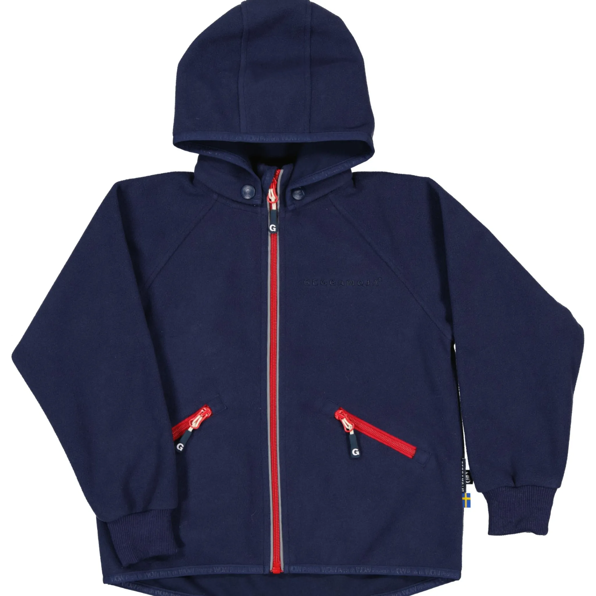 Barn Geggamoja Fleecekläder<Vindfleece jacka Marinblå