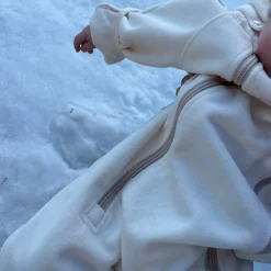 Barn Geggamoja Overaller|Fleecekläder<Vindfleece overall Beige