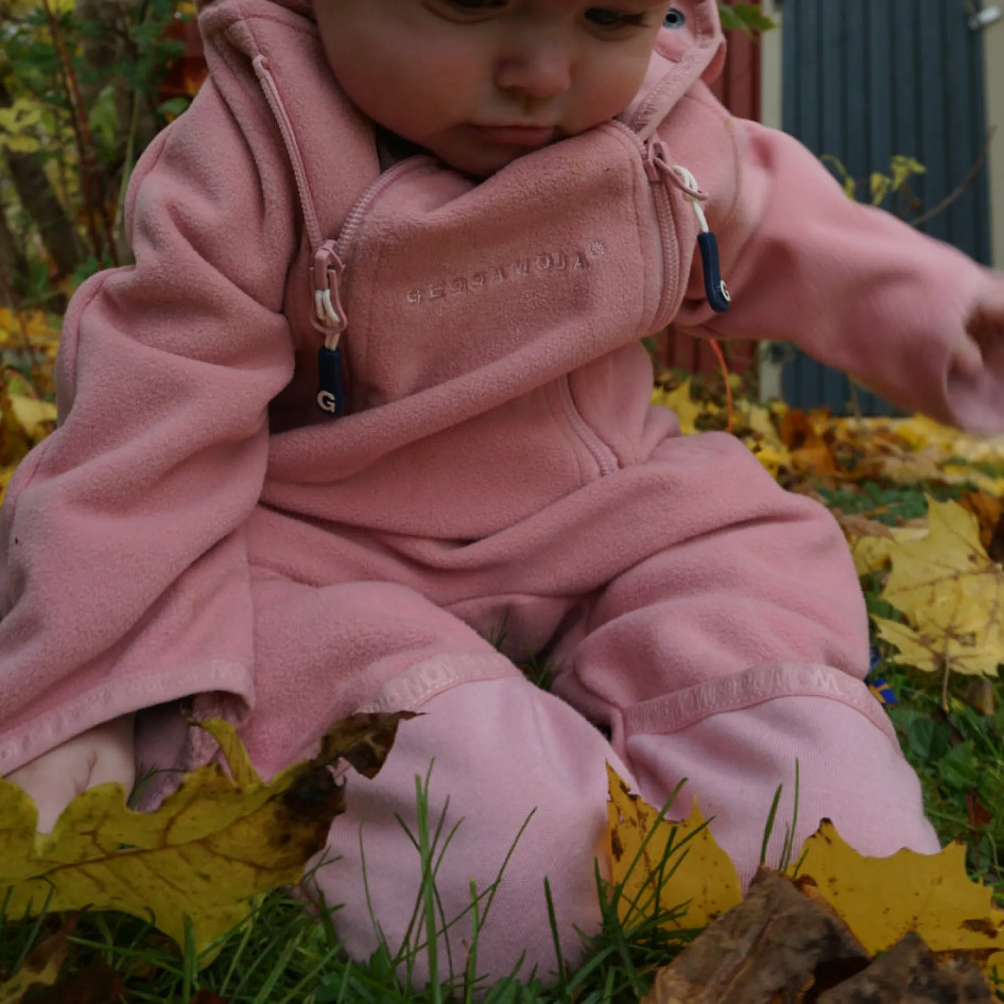 Barn Geggamoja Overaller|Fleecekläder<Vindfleece overall Rosa