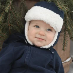 Barn Geggamoja Vintermössor<Vintermössa Marinblå