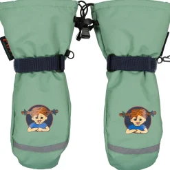 Barn Geggamoja Handskar Och Vantar<Vintervantar Pippi Långstrump Grå/Grön