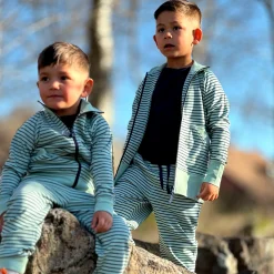 Barn Geggamoja Tröjor<Ziptröja Grön/Navy