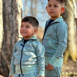 Barn Geggamoja Tröjor<Ziptröja Grön/Navy