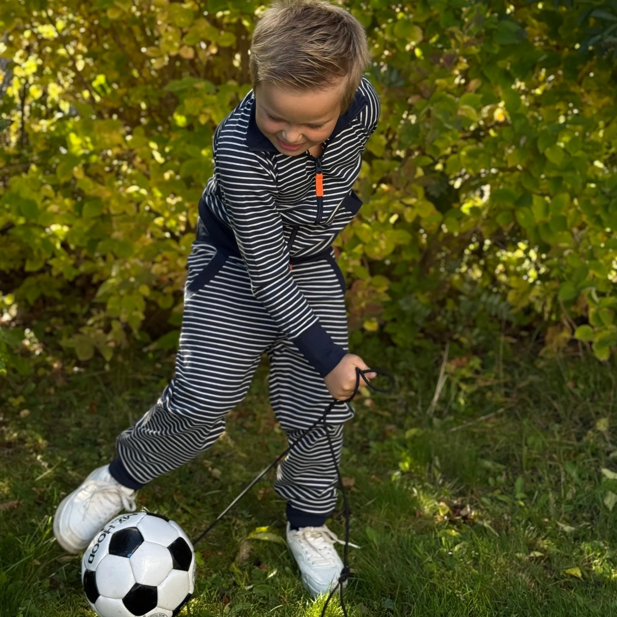Barn Geggamoja Tröjor<Ziptröja Navy/Beige
