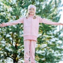 Barn Geggamoja Tröjor<Ziptröja Rosa/offwhite